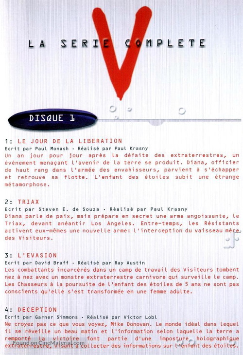 &quot;V&quot; - French DVD movie cover