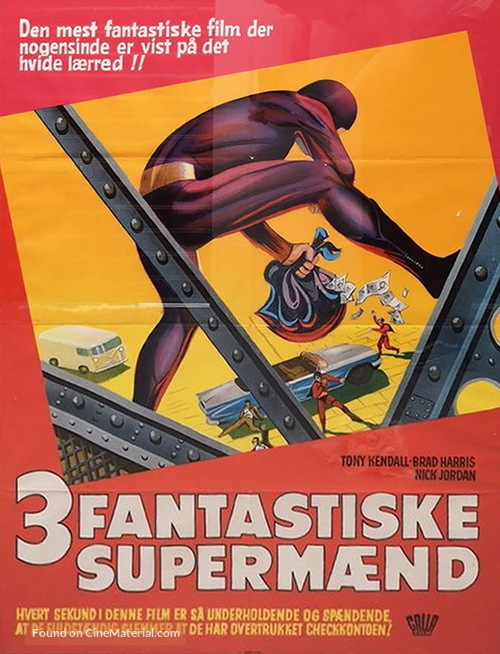 I fantastici tre supermen - Danish Movie Poster