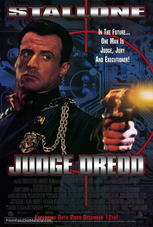 Judge Dredd - Video release movie poster