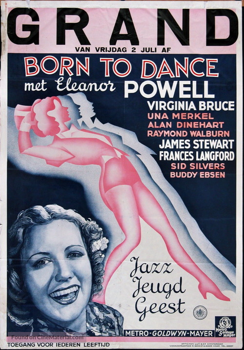 Born to Dance - Dutch Movie Poster