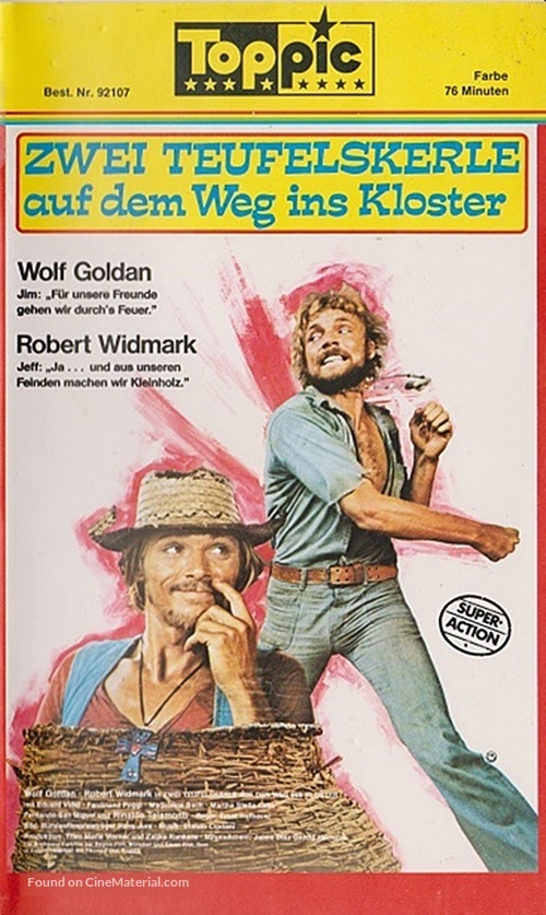 Zwei Teufelskerle auf dem Weg ins Kloster - German VHS movie cover
