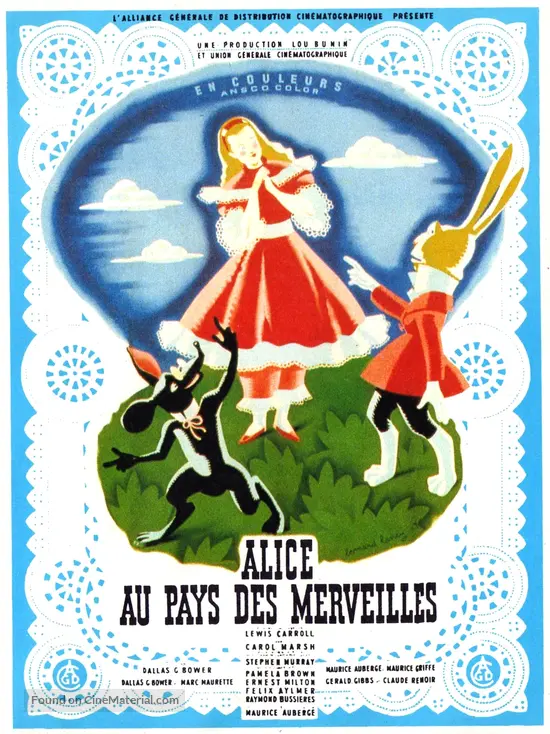 Alice in Wonderland - French Movie Poster