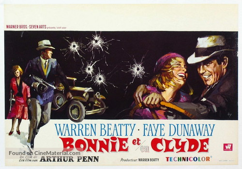Bonnie and Clyde - Belgian Movie Poster