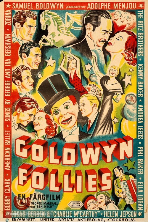 The Goldwyn Follies - Swedish Movie Poster