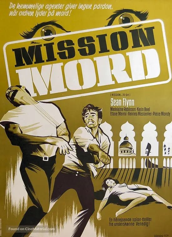 Agent spécial à Venise (1964) Danish movie poster