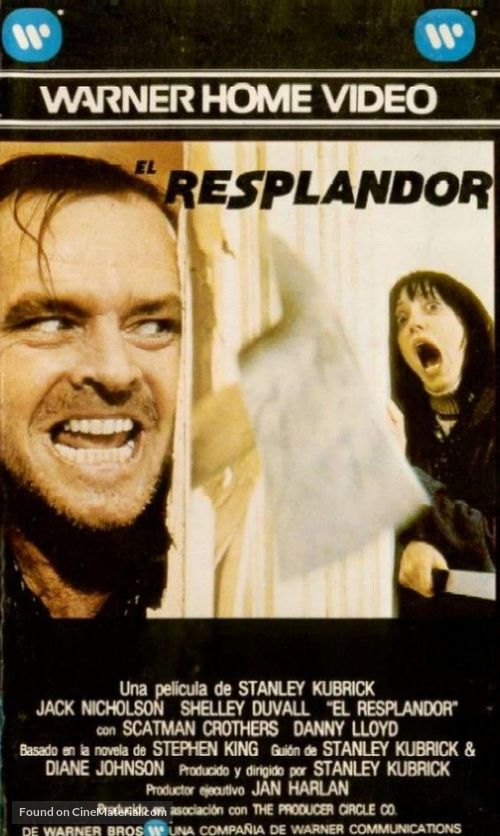 The Shining - Spanish VHS movie cover
