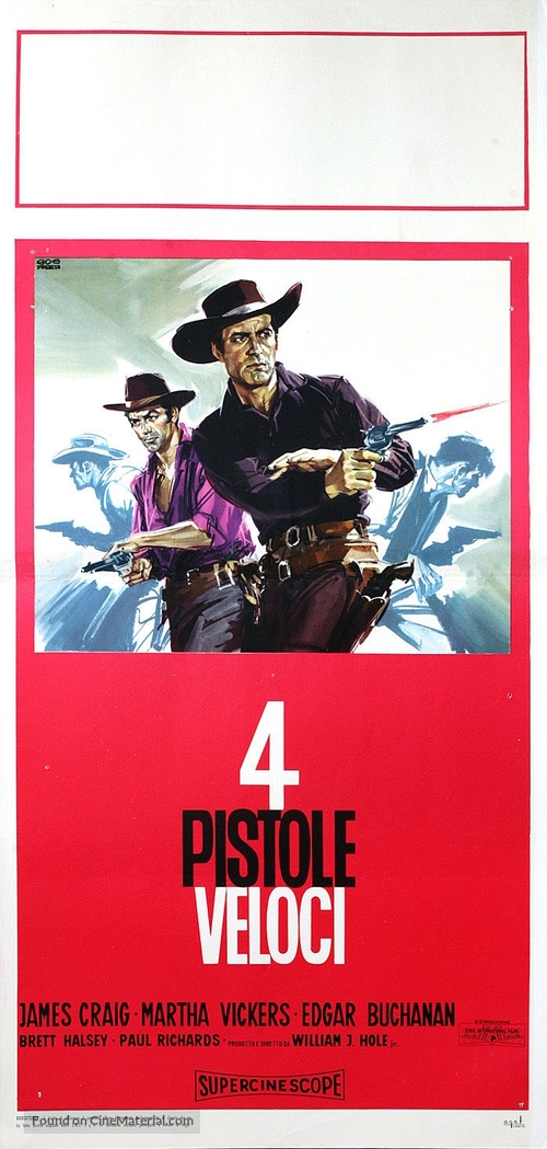 Four Fast Guns - Italian Movie Poster