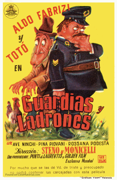 Guardie e ladri - Spanish Movie Poster
