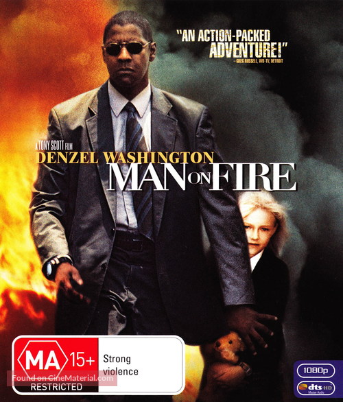 Man on Fire - Australian Blu-Ray movie cover