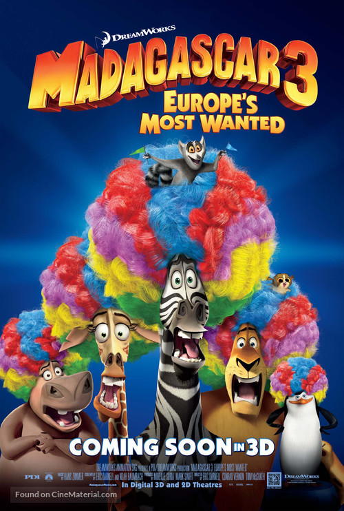 Madagascar 3: Europe&#039;s Most Wanted - Movie Poster