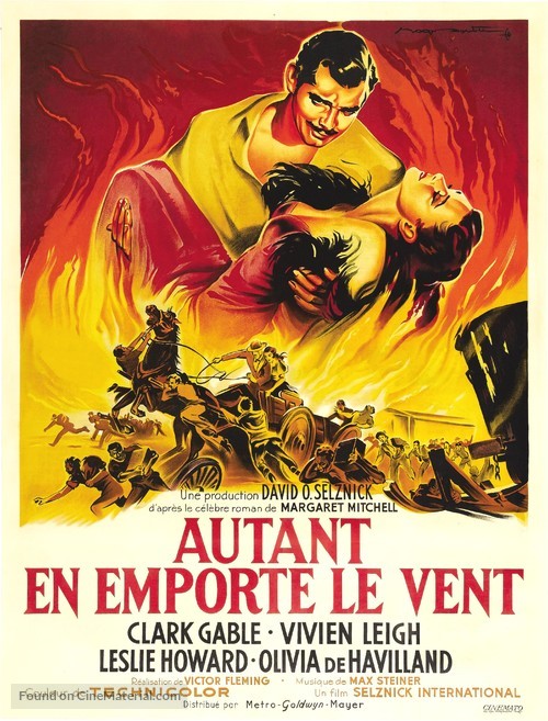 Gone with the Wind - French Movie Poster