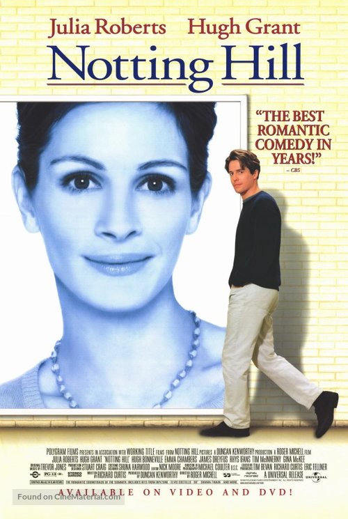 Notting Hill - Video release movie poster