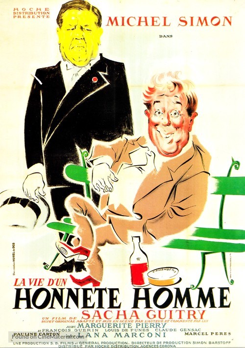 Vie d&#039;un honn&ecirc;te homme, La - French Movie Poster