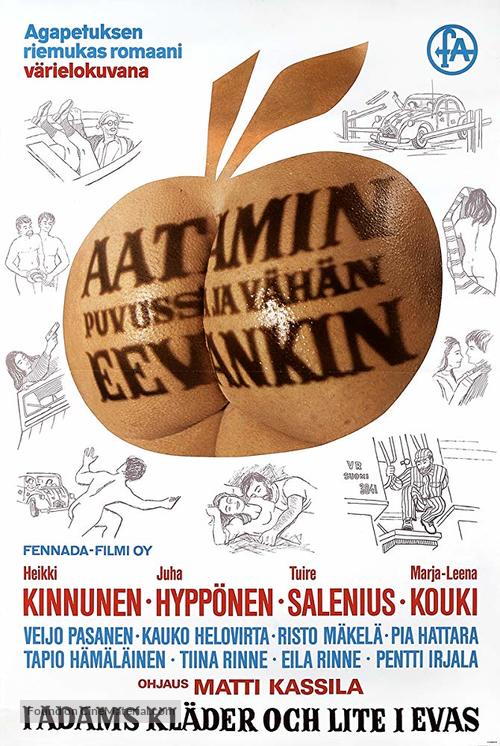 Aatamin puvussa... ...ja v&auml;h&auml;n Eevankin - Finnish Movie Poster