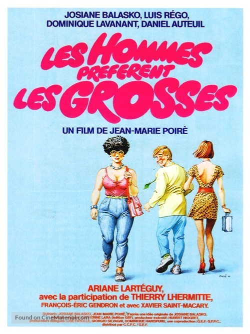 Les hommes pr&eacute;f&egrave;rent les grosses - French Movie Poster