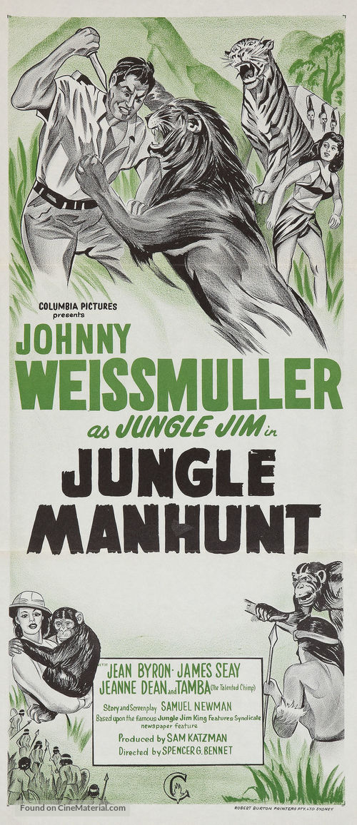 Jungle Manhunt - Australian Movie Poster