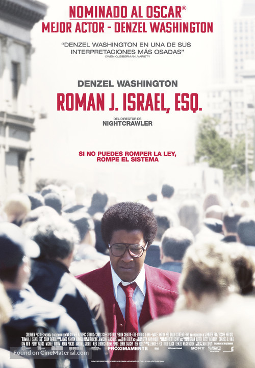 Roman J Israel, Esq. - Spanish Movie Poster