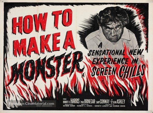 How to Make a Monster - British Movie Poster