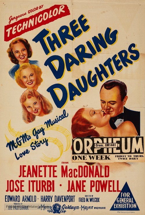 Three Daring Daughters - Australian Movie Poster