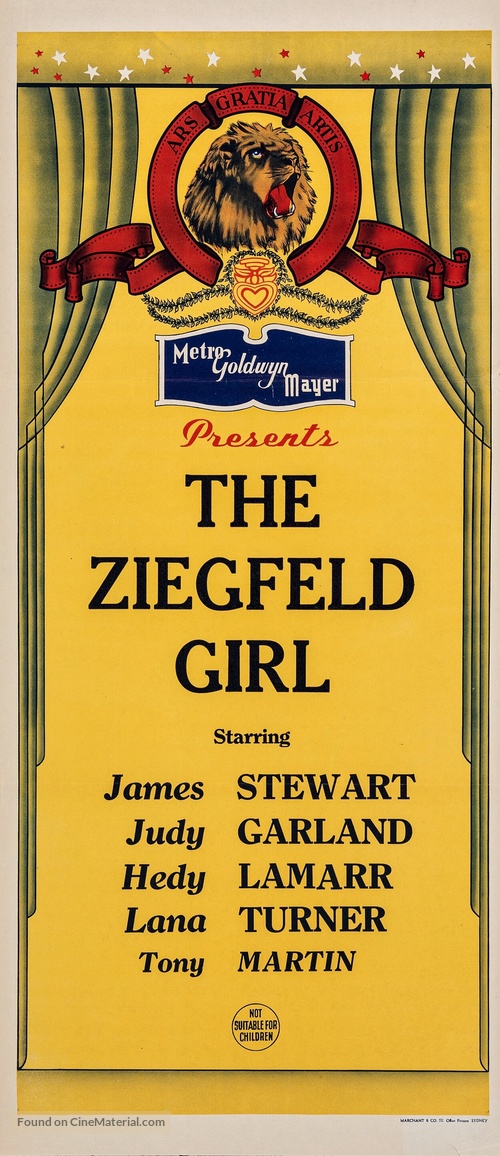 Ziegfeld Girl - Australian Movie Poster