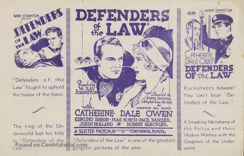 Defenders of the Law - poster