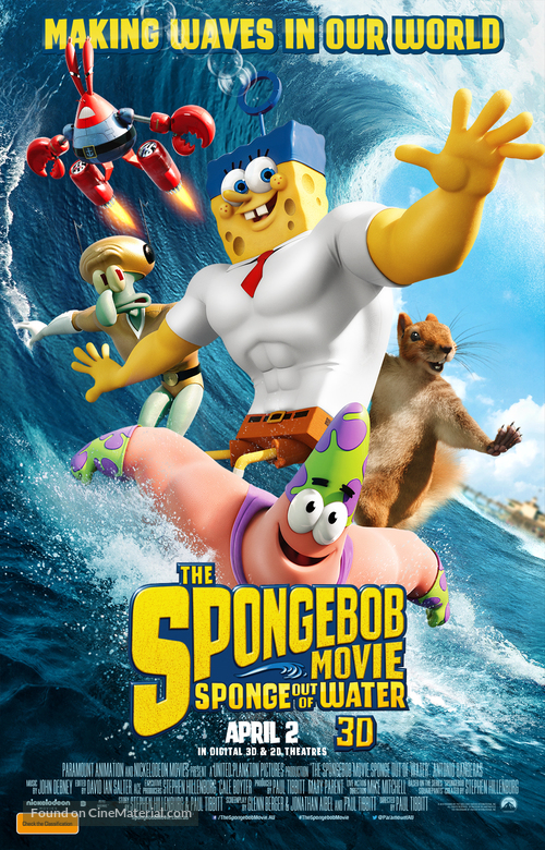 The SpongeBob Movie: Sponge Out of Water - Australian Movie Poster