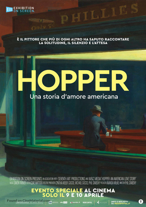 Exhibition on Screen: Hopper - An American Love Story - Italian Movie Poster