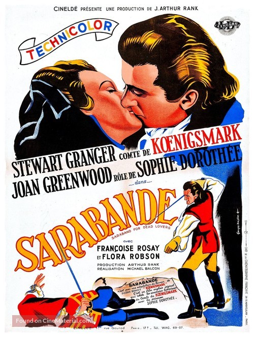 Saraband for Dead Lovers - French Movie Poster