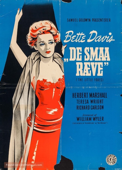 The Little Foxes - Danish Movie Poster