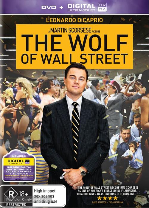 The Wolf of Wall Street - Australian DVD movie cover