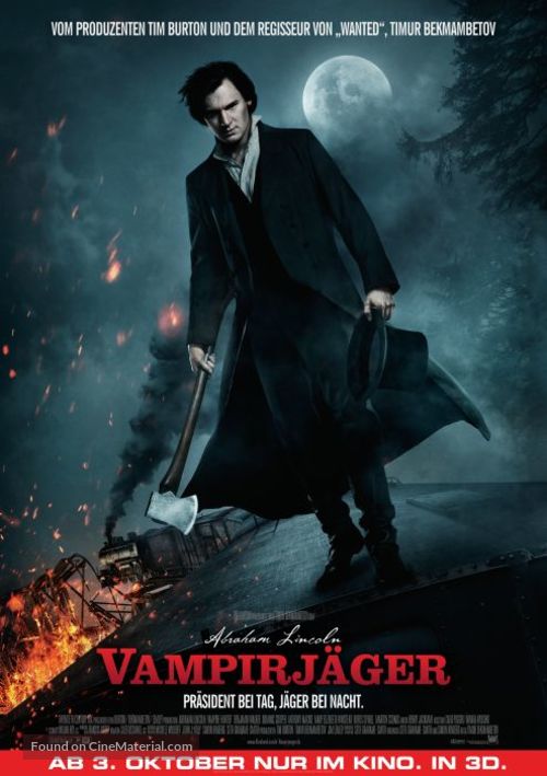 Abraham Lincoln: Vampire Hunter - German Movie Poster