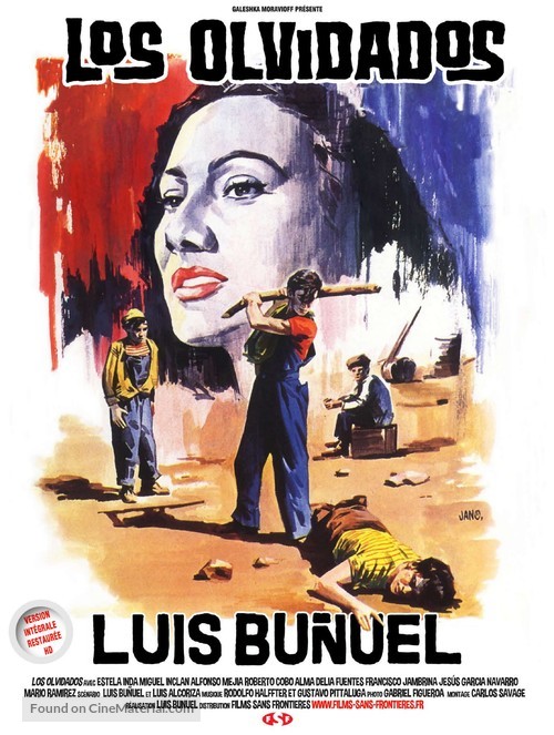 Los olvidados - French Re-release movie poster