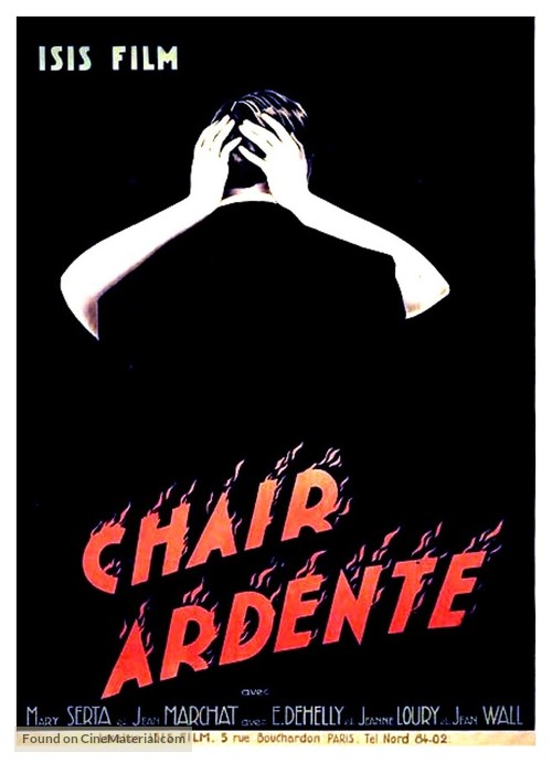 Chair ardente - French Movie Poster