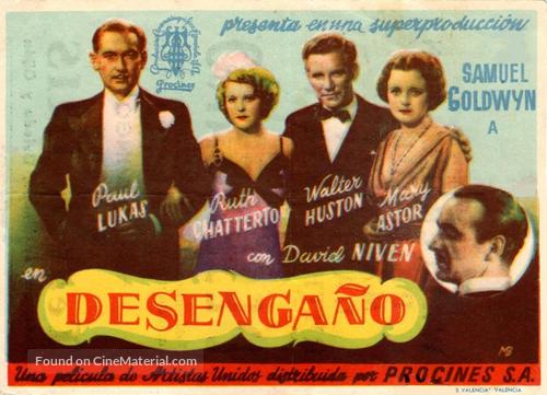 Dodsworth - Spanish Movie Poster