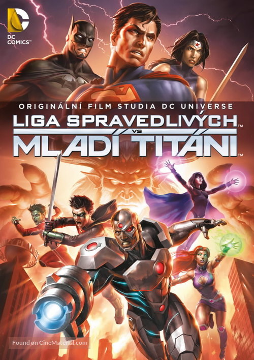 Justice League vs. Teen Titans - Czech DVD movie cover