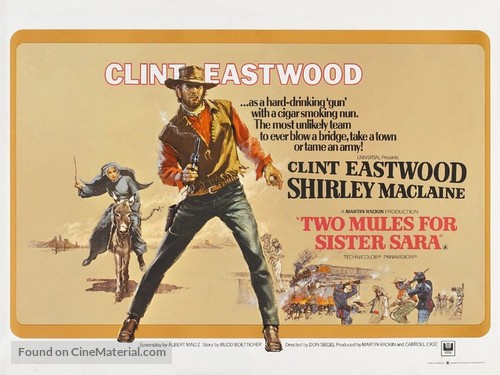 Two Mules for Sister Sara - British Movie Poster