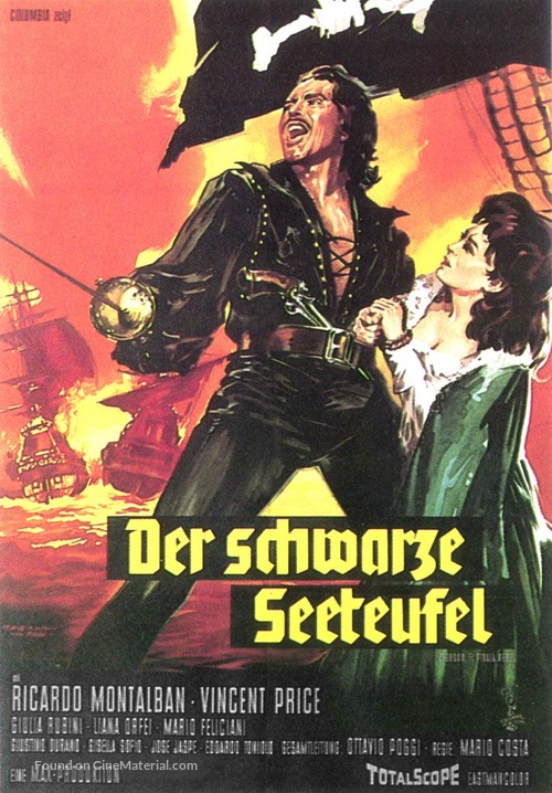 Gordon, il pirata nero - German Movie Poster