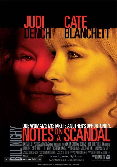 Notes on a Scandal - Norwegian Movie Poster