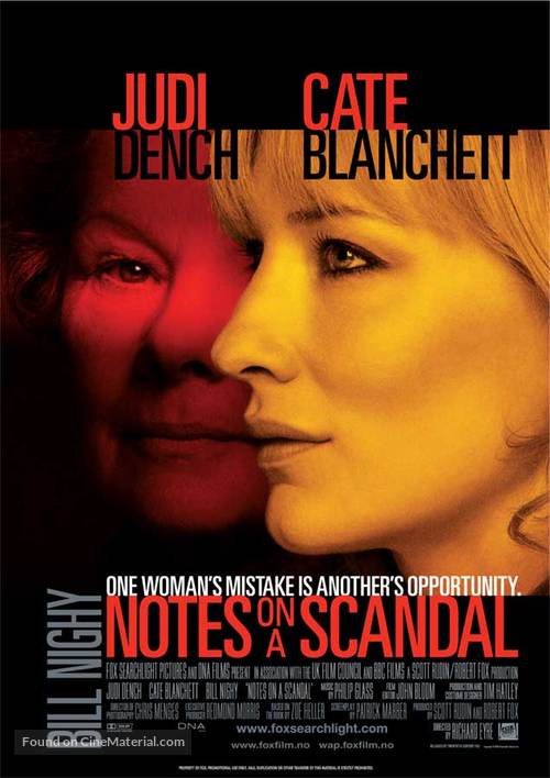 Notes on a Scandal - Norwegian Movie Poster