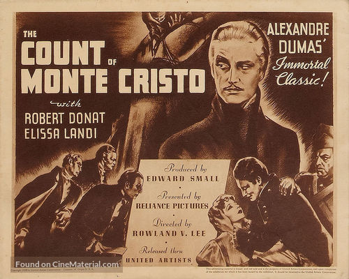 The Count of Monte Cristo - Re-release movie poster