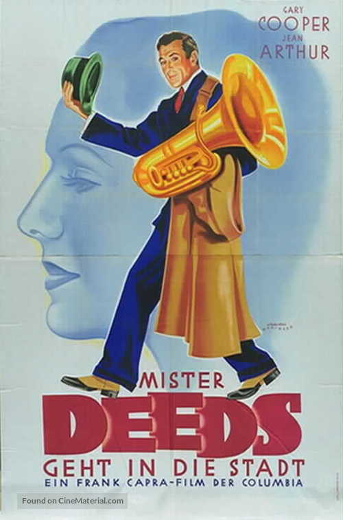 Mr. Deeds Goes to Town - German Theatrical movie poster