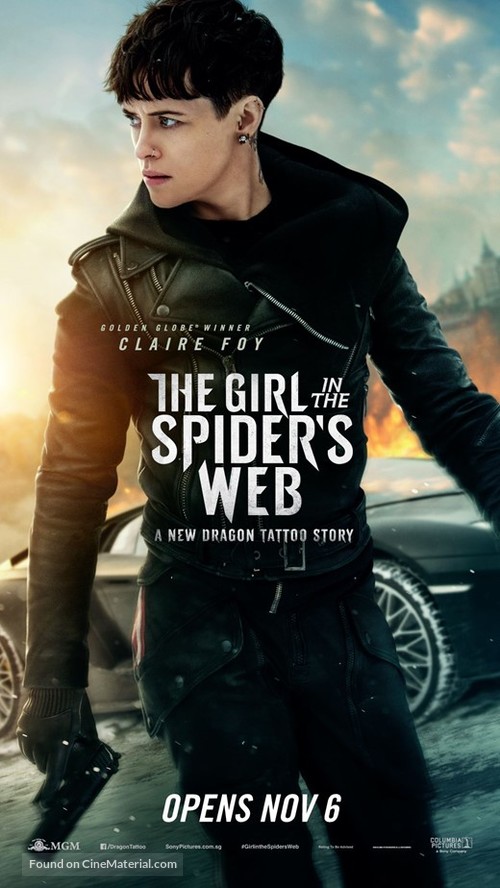 The Girl in the Spider&#039;s Web - Singaporean Movie Poster