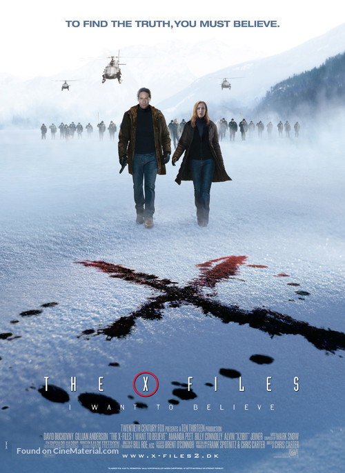 The X Files: I Want to Believe - Danish Movie Poster