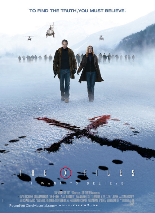 The X Files: I Want to Believe - Danish Movie Poster