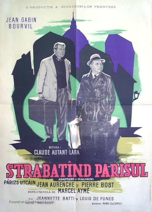 La travers&eacute;e de Paris - Romanian Movie Poster