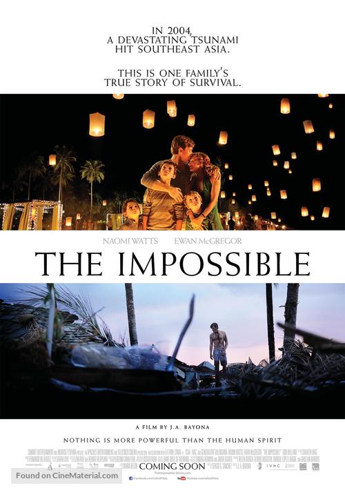 Lo imposible - Canadian Movie Poster