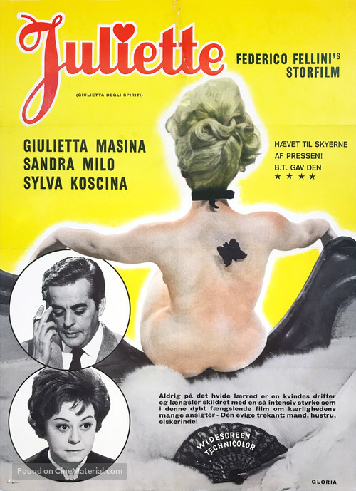 Giulietta degli spiriti - Danish Movie Poster