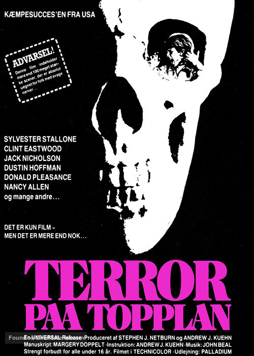 Terror in the Aisles - Danish Movie Poster