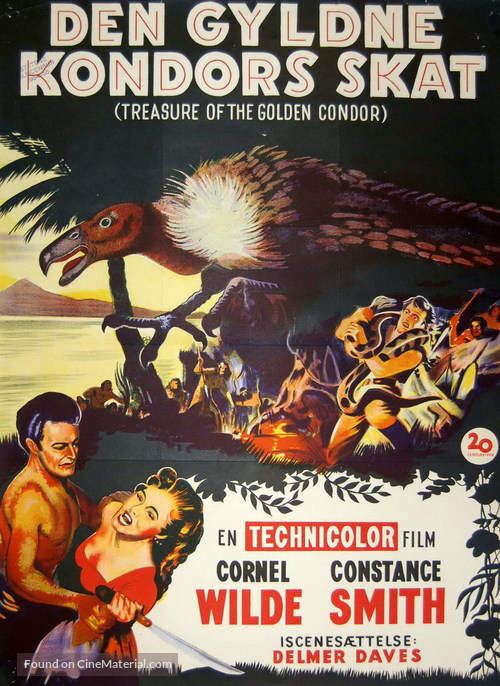 Treasure of the Golden Condor - Danish Movie Poster
