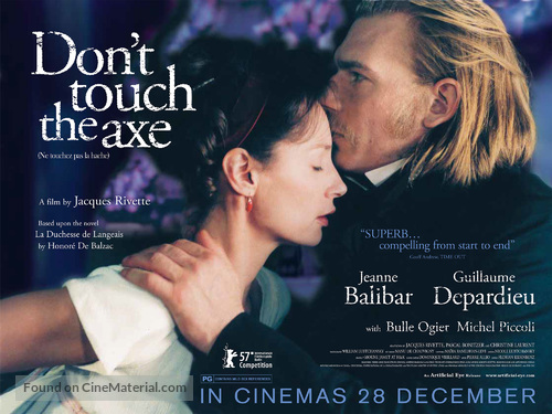 Ne touchez pas la hache - British Movie Poster